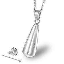 LOOKER Sliver Color Stainless Steel Chain Perfume Bottle Pendant Necklace Cremation Ashes Urn Memorial Necklace Ash Jewelry 2024 - buy cheap