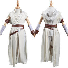Star Cosplay The Rise of Skywalker Rey Cosplay Costume Outfits Kids Children Halloween Carnival Suit 2024 - buy cheap