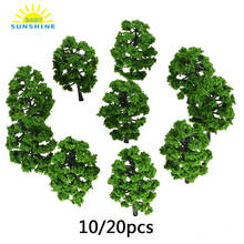 10Pcs/Set 9cm Plastic Model Trees for Railroad Layout Garden Landscape Scenery Doll Weddings Trees Model Diorama Miniatures 2024 - buy cheap