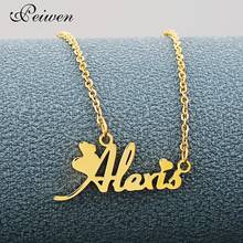 Any Personalized Name Necklace Stainless Steel Pendant Fashion Font Custom Name Necklace For Women Men Letter Necklaces Choker 2024 - buy cheap