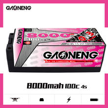 Gaoneng-conector de bateria rígida gnb, 8000mah, 15.2v, 100c/200c, 5.0mm, bullet, xt90, para carros off-road 1:8, 1/8, quatro unidades 2024 - compre barato