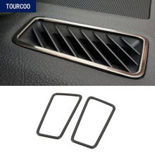 Para toyota rav4 2019 2020 painel frontal saída ventilação quadro guarnição capa de aço inoxidável acessórios interiores do carro 2024 - compre barato