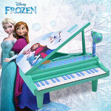 Disney Frozen Princess Musical Instruments Mini 35 Keys Electone Keyboard with Microphone Gifts Learning Educational Toys 2024 - buy cheap