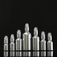 5ML-100ML Silver Glass Dropper Bottle Reagent Eye Drop Aromatherapy Liquid Pipette Dropper Essential Oil Refillable Bottles 2024 - buy cheap