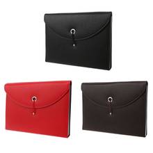 Fashion A4 Business Bag Men Lady Leather Pouch Paper File Folders Package Messenger Bags 13 Layers 2024 - buy cheap