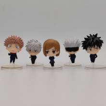 5pcs/set Anime Jujutsu Kaisen Itadori Yuji Fushiguro Megumi Kugisaki Nobara Gojo Satoru Cute Mini PVC Figure Figurine NEW NO BOX 2024 - buy cheap