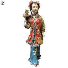 Decoração de estátua wu chen, decoração clássica bonita para mulheres estilo chinês longo r7007 2024 - compre barato