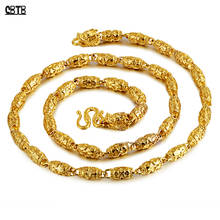 Vietnã colar dourado luxuoso com areia e estrela cilíndrica vazada jóias de alta qualidade 2024 - compre barato
