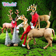 New Christmas decoration Deer Tree Scarf Simulation Elk animal model action figure Educational hot toys set Gift For children 2024 - buy cheap