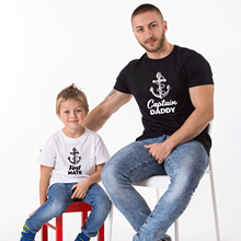 Father Son Matching T-Shirts Captain Daddy and Me Fathers Day family matching outfits 2024 - buy cheap