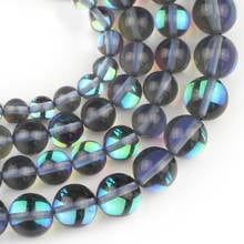 YHBZRET-Cuentas sueltas brillantes para fabricación de joyas, cuentas de labradorita de piedra Flash azul Natural de 6/8/10MM, accesorios para pulsera DIY 2024 - compra barato