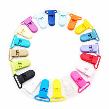 Chenkai-clipe para chupeta de bebês, 50 peças de plástico, 25mm, suporte para chupeta, formato d 2024 - compre barato