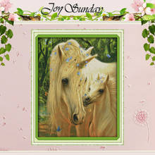 Набор для вышивки крестиком «материнская любовь» (3), 11CT 14CT, Набор для вышивки крестиком «Лошадь» с животными, Набор для вышивки крестиком 2024 - купить недорого