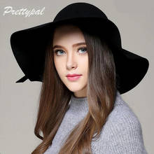 Sombrero de ala ancha con domo de fieltro para hombre y mujer, sombrero de copa tipo Fedora, ideal para invierno y otoño 2024 - compra barato