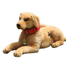 Perro de peluche realista para niños, juguete de peluche de animales de imitación, perro retriever dorado, juguete educativo para edades tempranas, 82x38cm 2024 - compra barato