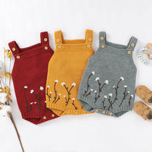 Infant Baby Embroider Romper Newborn Baby Boy Girl Braces Clothes Rompers 2020 Autumn Winter Baby Boys Girls Knitted Rompers 2024 - buy cheap