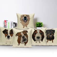 Fundas de cojín con diseño de perros y Bulldog Francés, fundas de almohada de poliéster para decoración del hogar, sala de estar 2024 - compra barato