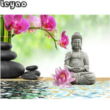 Rhinestone Painting DIY Diamond Painting Orchids Buddha Zen diamond Embroidery 5d mosaic Diamond cross stitch home decor 2024 - buy cheap