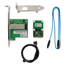 Mini adaptador de rede pcie, adaptador de 1 porta para rede intel i210 sfp 1g 1000m placa lan 2024 - compre barato