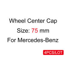 4pcs 75mm Car Wheel Hub Center Caps BBS Rim Center Caps For Mercedes Benz W202 W203 W124 CLK GLC C180 C260 AMG Car Accessories 2024 - buy cheap
