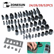 ZONESUN-perforadora de agujeros redonda de acero de alto carbono, herramienta de perforación de cinturón artesanal, perforadora hueca de cuero para cámara de teléfono, 52 Uds. 2024 - compra barato