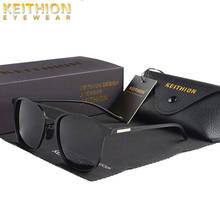 Keithion óculos de sol polarizados unissex, armação quadrada vintage, óculos de sol de marca famosa, lentes espelhadas para dirigir, uv 2024 - compre barato