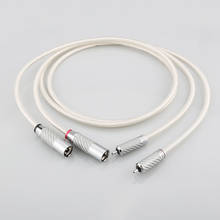 Audiocrast-Cable de intercomunicación de Audio A26, par de conectores RCA a XLR, macho, hembra, HIFI, análogo, plateado 2024 - compra barato