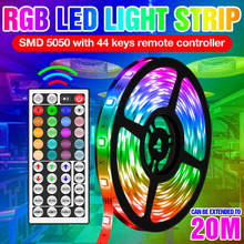 Fita de luz led decorativa rgb, 12v dc, usb, à prova d'água, 5, 10, 15, 20m, tiras de luz de diodo 2024 - compre barato