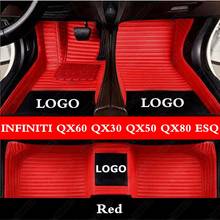 Alfombrillas de cuero personalizadas para coche, alfombras impermeables para pies, para todo tipo de clima, para INFINITI QX60 QX30 QX50 QX80 ESQ QX56 QX70 2024 - compra barato