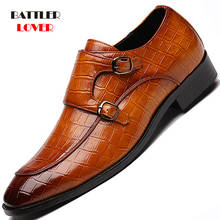 Sapatos clássicos estilo crocodilo para homens, calçados planos de couro tipo crocodilo para trabalho, designer masculino, sapatos de festa de natal, 2020 2024 - compre barato