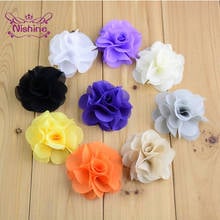 20 pçs/lote boutique artesanal chiffon flores acessórios para diy buquê de casamento crianças bandana roupas fazendo foto adereços 2024 - compre barato