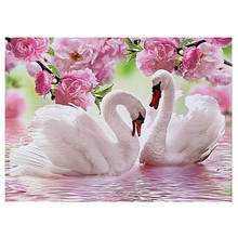 5D DIY Bordado Pintura Diamante De Cristal Cisne Desenho Presente Completa Diamante Mosaic Needlework ponto Cruz Decoração de Casa 2024 - compre barato