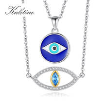 KALETINE Lucky Evil Eye 925 Sterling Silver Necklaces Women With Crystal Cubic Zirconia Blue Eye CZ Necklace Turkish Jewelry 2024 - buy cheap