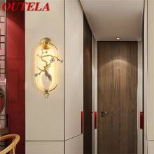 OUTELA-Lámparas LED de pared para interiores, candelabros de latón de lujo, accesorio de luz de pared moderno, decorativo para el hogar, dormitorio, sala de estar y oficina 2024 - compra barato