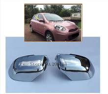 Car Styling Chrome Side Mirror Cover For Nissan March Micra K13 2010-2013 2014 2015 2016 2024 - buy cheap