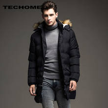 Nice inverno espesso jaqueta masculina de algodão, casaco acolchoado casual com capuz, moda de agasalho acolchoado e acolchoado 2024 - compre barato
