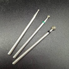 Brocas com cabeça esférica de diamante 3 tamanhos, broca rotativa para cutícula, manicure elétrica, acessórios de broca para unha 2024 - compre barato