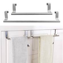 Stainless Steel Bath Kitchen Door Non-punching Clothes Holder Towel Rod Rack Towel Holder Bathroom Organizer Easy to Install 2024 - buy cheap