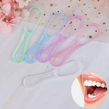 1pc oral mais fresco raspador de língua limpador boca mão raspador escova limpeza dentalcare higiene oral 5 cores 2024 - compre barato