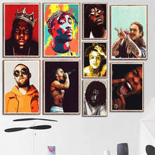 Pinturas en lienzo del cantante de Rap Hip Hop, carteles e impresiones abstractas, imágenes artísticas de pared para decoración del hogar y la vida, estrella de la música nadando 2024 - compra barato