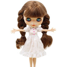 Blyth doll joint body skirt White simple dress fashion dress up licca ICY Suitable for 1/6 30cm doll 2024 - buy cheap