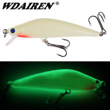 WDAIREN 3D Luminous Minnow Lures 8cm 8g Night Fishing Wobbler Crankbait Tackle Artificial Hard Bait Warped Bass Isca Swimbait 2024 - buy cheap