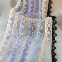 10Yards New style 2cm wide Dream Color Polyester Embroidery Lace Trims high-quality Stars DIY Handmade DIY Lace Trimming 2cm 2024 - buy cheap