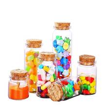 50PCS 25/30/40/50/60/70/80/80ml Glass Containers Decor Mason Jars Vials Bottle Glass Jars DIY Bottles Cork Stopper Ornaments Jar 2024 - buy cheap