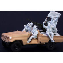 Kit de construcción de figuras de resina 1/35, paquete de 5 figuras (sin coche ni pistola) 2024 - compra barato