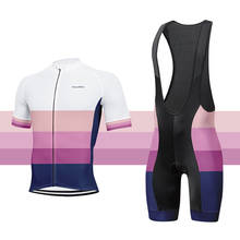 Runchita pro ciclismo conjunto de camisas de corrida respirável bicicleta roupas de secagem rápida lycra gel almofada mtb bicicleta jérsei maillot ciclismo 2024 - compre barato