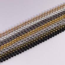 5M/lot 1.2-2.4mm Gold Silver Rhodium Iron Bulk Necklace Ball Chain For DIY Jewelry Making Supplies chains Findings Accessories 2024 - buy cheap