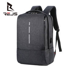 Водонепроницаемый рюкзак REJS LANGT для мужчин, подходит для 15-дюймового ноутбука, с зарядкой, минималистичный дизайн, деловая дорожная сумка для мужчин 2024 - купить недорого