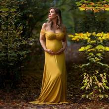 Lace Maternity Shoot Dress Shoulderless Pregnancy Photography Dresses Elegence Pregnant Women Maxi Maternity Gown For Photo Prop 2024 - buy cheap