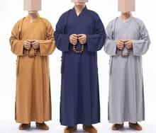 Unisex Summer high quality buddha Buddhist shaolin monk kung fu suits zen lay meditation clothing robe gown uniforms 2024 - buy cheap